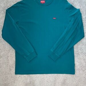 Supreme Small Box Long Sleeve Tee in Teal
